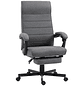 Silla de oficina reclinable regulable en altura Reposabrazos Reposapiés retráctil 68x67x106-114cm Marrón - Miniatura 2