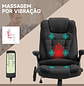 Cadeira de Escritório com 6 Pontos de Massagem Reclinável até 130° com Função de Aquecimento 68x72x110-120 cm - thumbnail 5