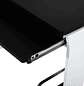 Mesa para Computador com Gaveta Armário e Suporte para CPU Secretária para Escritório 100x52x75cm Preto e Branco - Miniatura 7