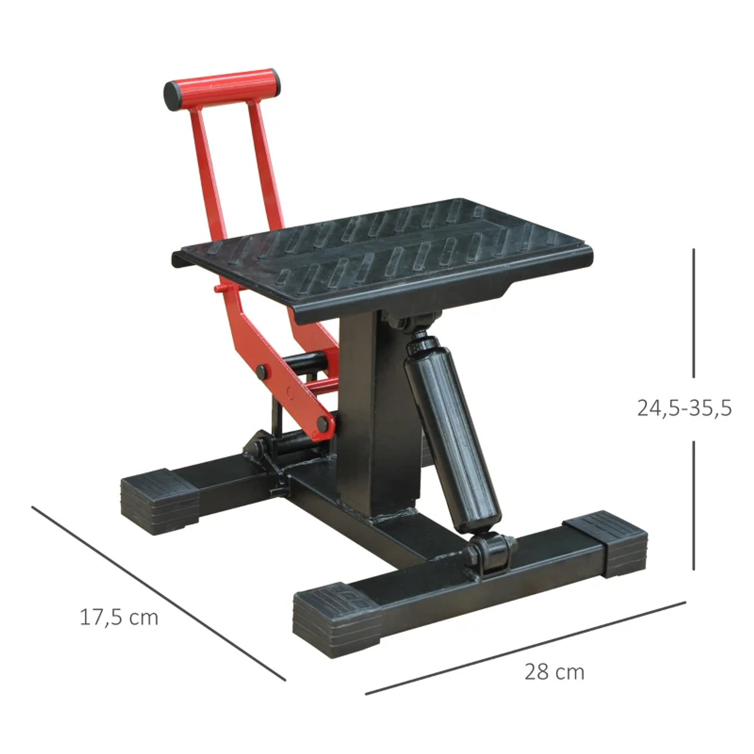 Plataforma Elevadora para Motocicletas Universal com Altura Ajustável 28x17,5x24,5x35,5 cm 2