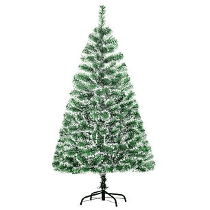 Árvore de Natal Artificial 150cm com 416 Ramos e Suporte de Metal Decoração Interior Sala de Estar Festas Ø75x150cm Verde