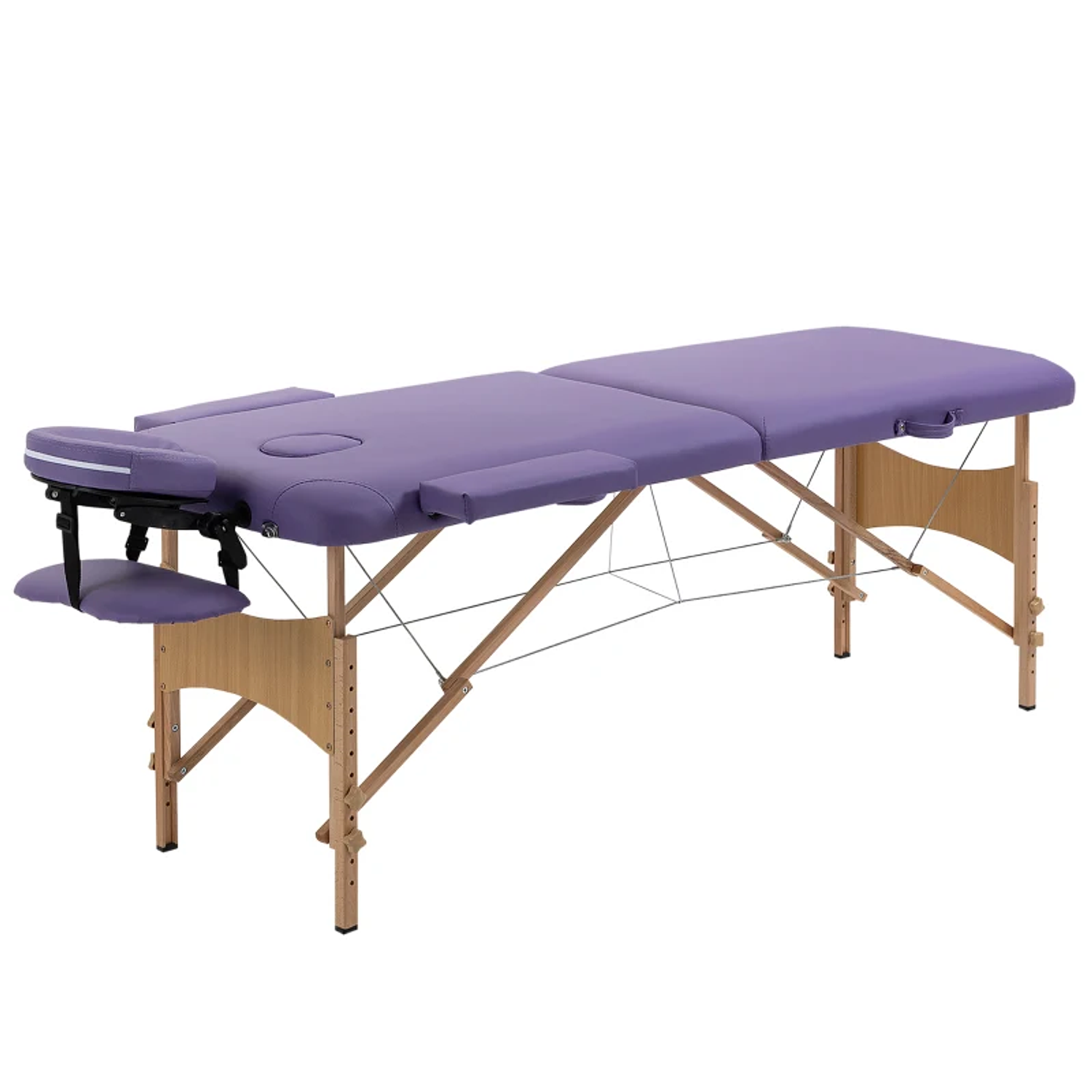 Marquesa de Massagem Dobrável Marquesa com Altura Ajustável 61-88 cm Desenho Ergonómico Fácil de Transportar 185x60 cm 1