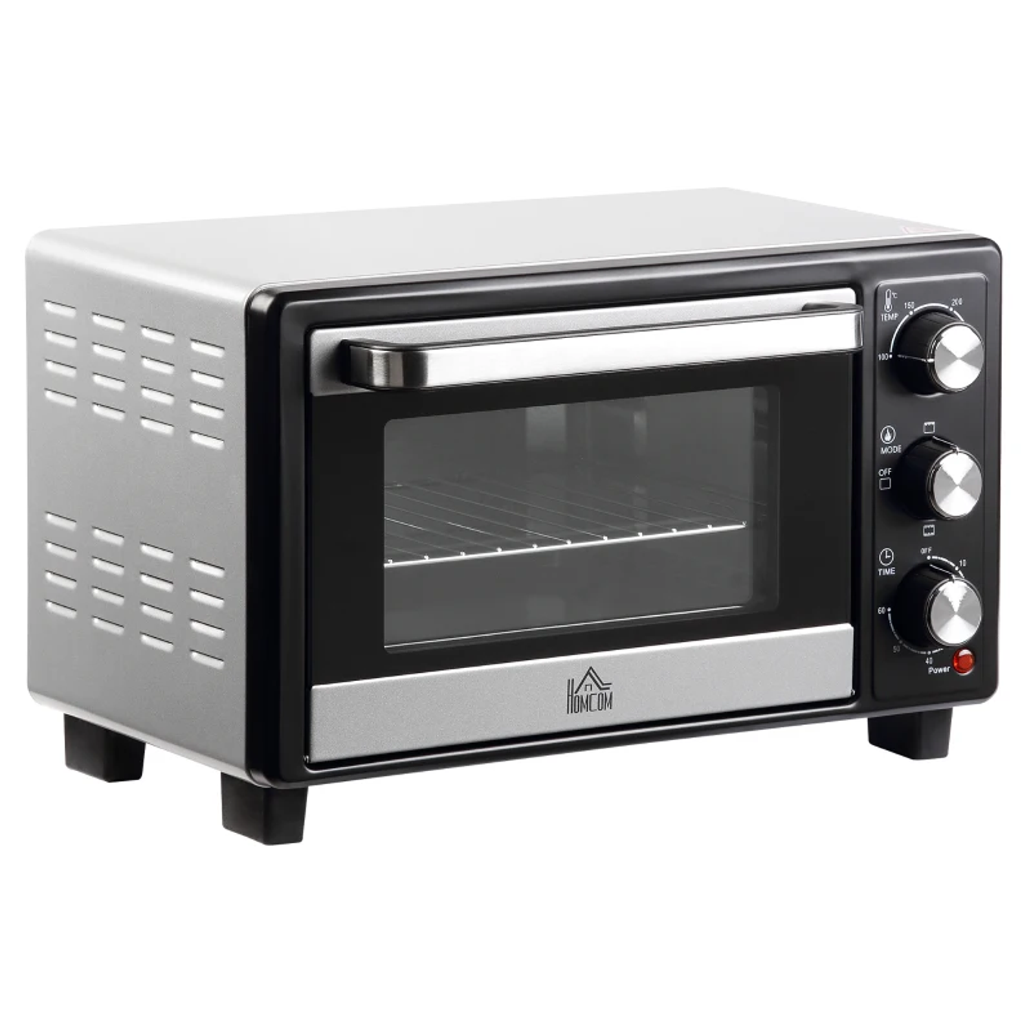 Mini Forno 16L 1400W com 3 Modos de Aquecimento Temperatura até 230°C Temporizador 60 Minutos 44x32x28,1 cm Prata 1