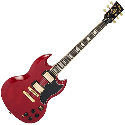 Guitarra Eléctrica Vintage VS6 Modelo SG - Cherry Red