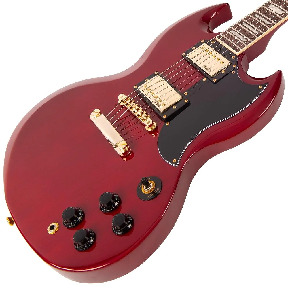 Guitarra Eléctrica Vintage VS6 Modelo SG - Cherry Red