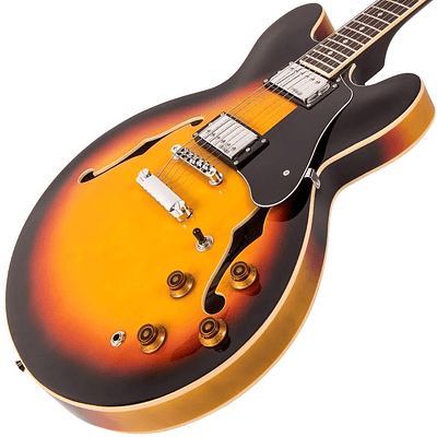 Guitarra Eléctrica Vintage VSA500 Semi-Acústica - Sunburst