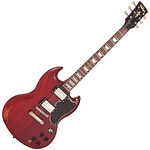 Guitarra Eléctrica Vintage VS6 ICON Desgastada - Cherry Red