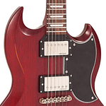 Guitarra Eléctrica Vintage VS6 ICON Desgastada - Cherry Red