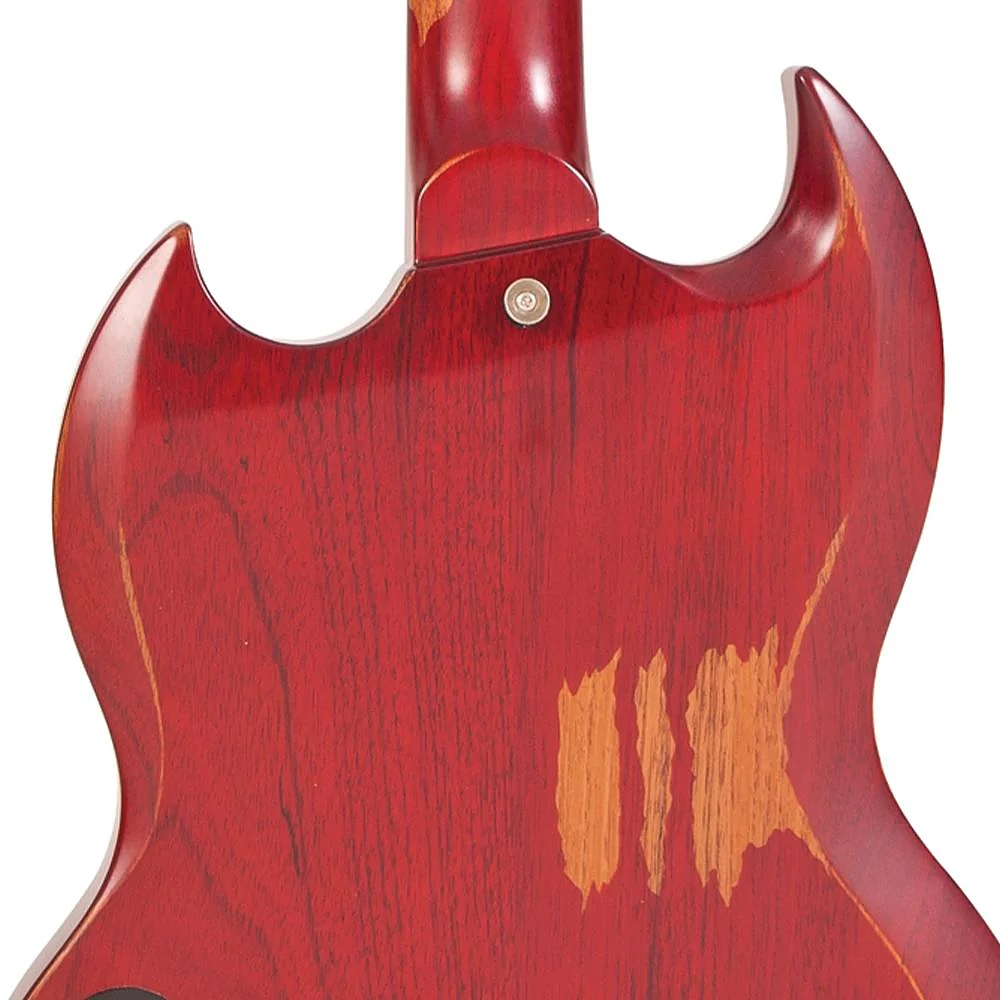 Guitarra Eléctrica Vintage VS6 ICON Desgastada - Cherry Red