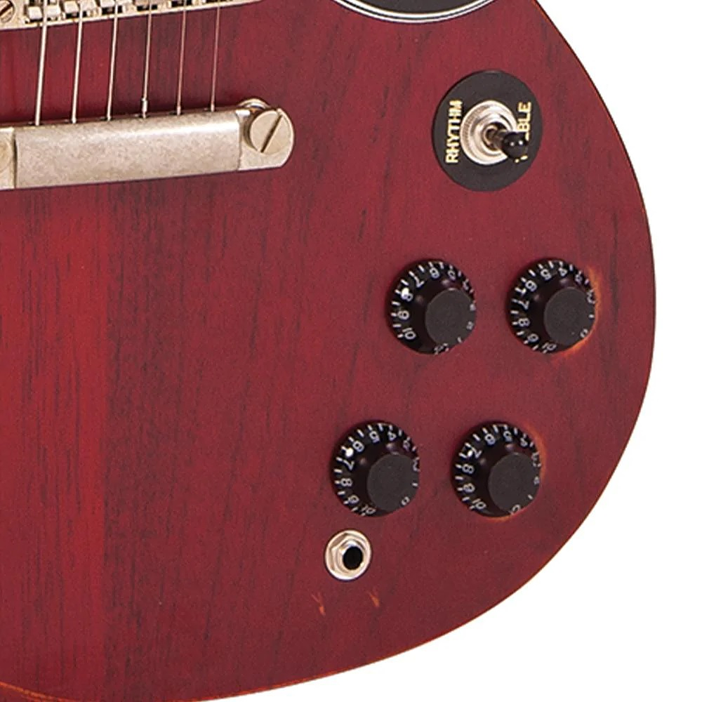 Guitarra Eléctrica Vintage VS6 ICON Desgastada - Cherry Red