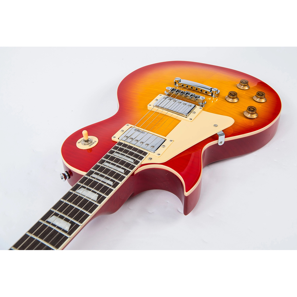 Guitarra Eléctrica Vintage V100 Modelo Les Paul para Zurdo - Cherry Sunburst