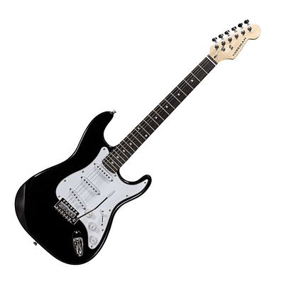 Pack Guitarra Eléctrica Freeman Full Rock Stratocaster - Black