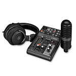 Mixer/Interface Pack Live Streaming Yamaha AG03MK2 con Micrófono y Audífonos - Black