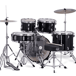 Batería Acústica Mapex Comet 22" - Dark Black + Atriles + Sillín