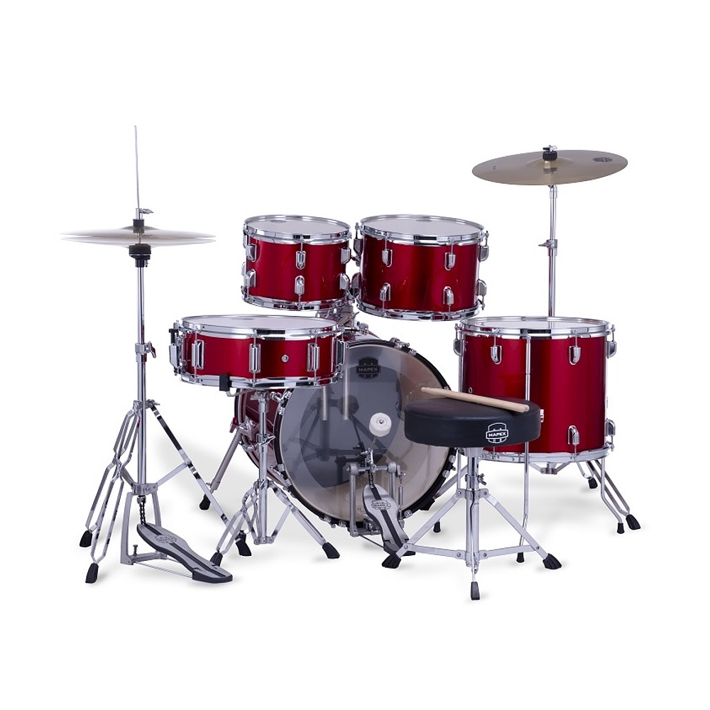 Batería Acústica Mapex Comet 22" - Infra Red + Atriles + Sillín