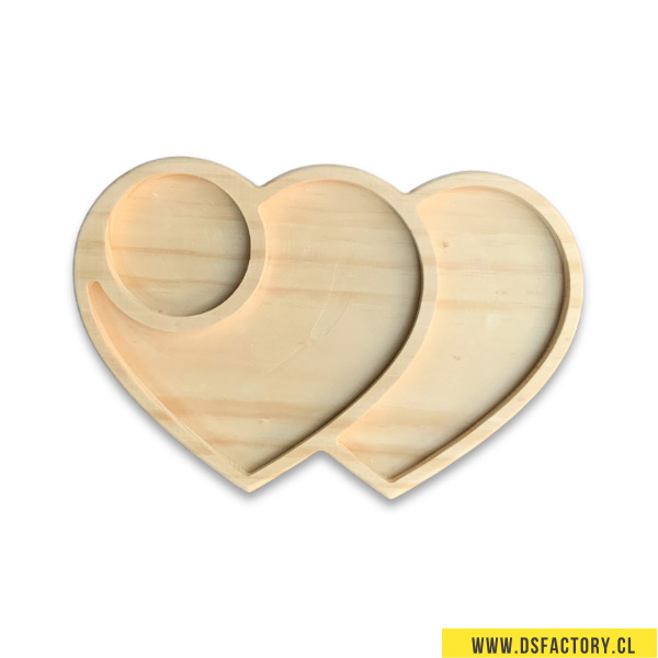 Plato Corazón doble