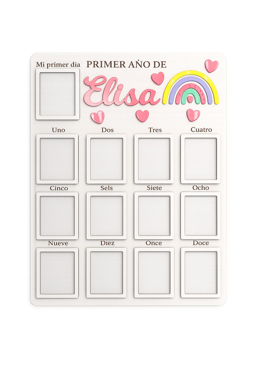 300.- Cuadro Primer Cumpleaños Personalizado