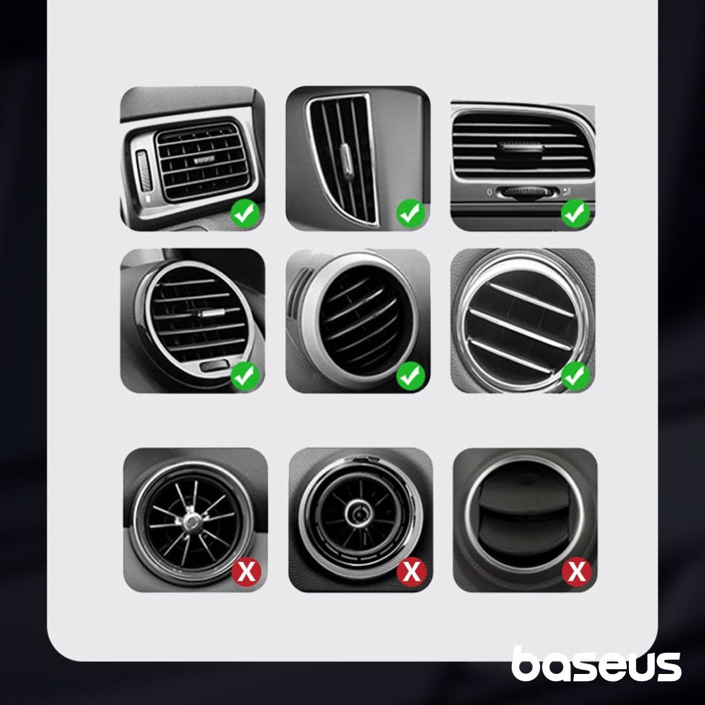 Sporte Telemóvel Gravity Preto CUBE BASEUS