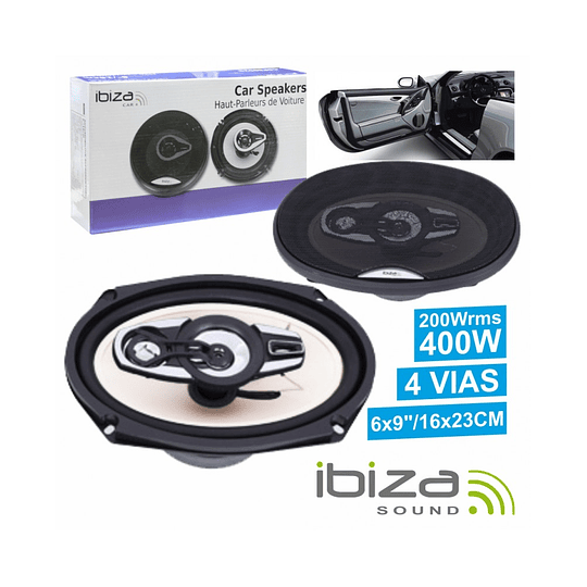 Coluna Auto 16X23CM 400W - IBIZA