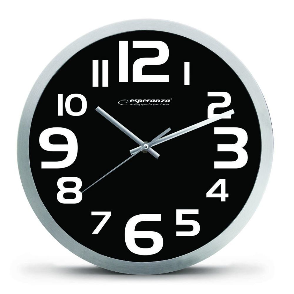 Relogio De Parede Analgico Preto Esperanza 25CM