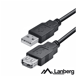 CABO USB-A 2.0 MACHO / USB-A FÊMEA 3M. - LANBERG