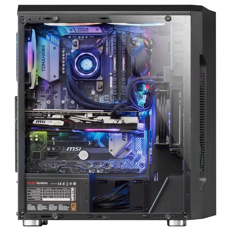 CAIXA MARS GAMING MCK VIDRO TEMPERADO RGB USB 3.0 PRETA