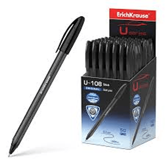 Esferográfica Preto U-108 STICK ERICHKRAUSE
