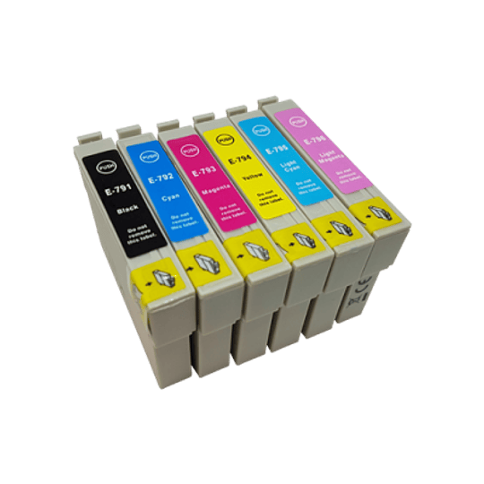 EPSON T0791 / T0792 / T0793 / T0794 / T0795 / T0796 Tinteiro Compatível