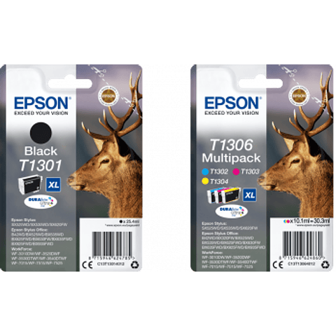 EPSON T1301 / T1302 / T1303 / T1304 Tinteiro Compatível  