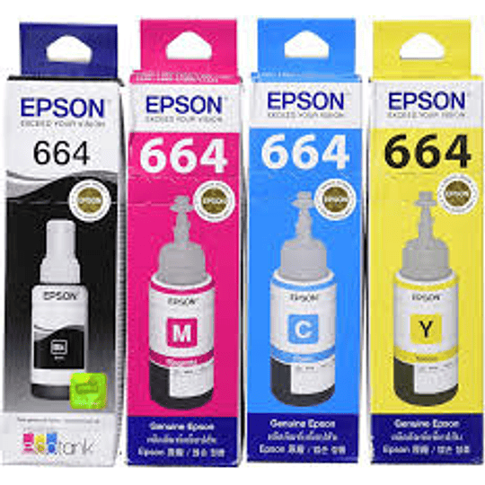 EPSON T6641 / T6642 / T6643 / T6644 Garrafa Tinta Compatível