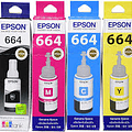 EPSON T6641 / T6642 / T6643 / T6644 Garrafa Tinta Compatível