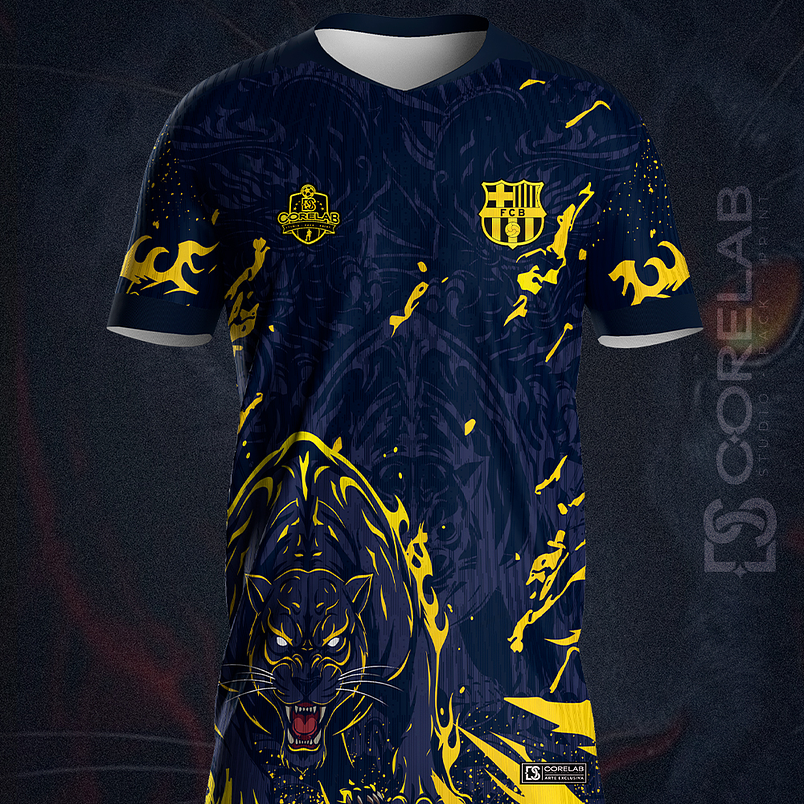 Pantera Predador da Quadra – Arte Vetor Design Esportivo para Camisas  2