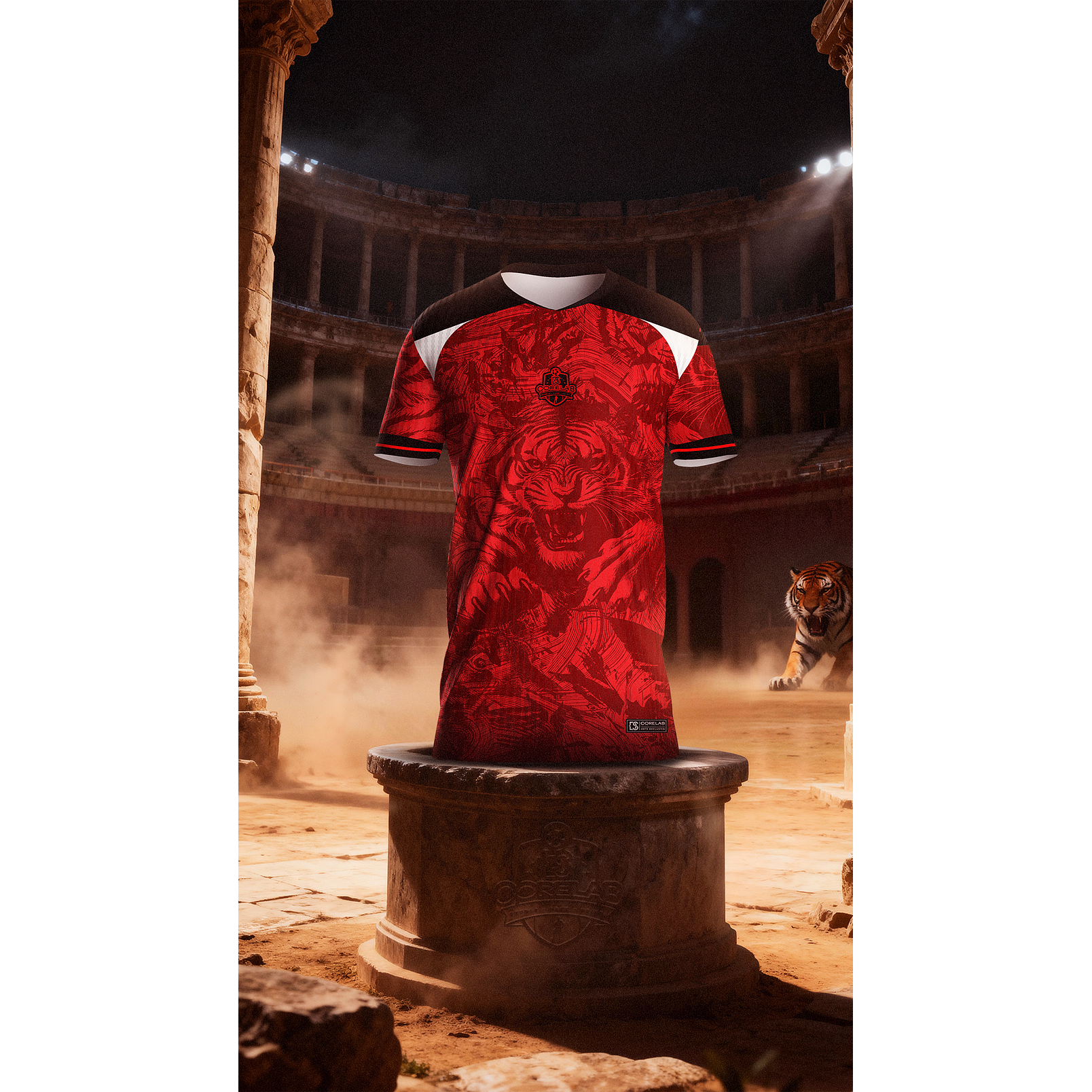 Design Exclusivo Tigre Feroz  Arquivo Vetorial  para Sublimação e Camisas 2