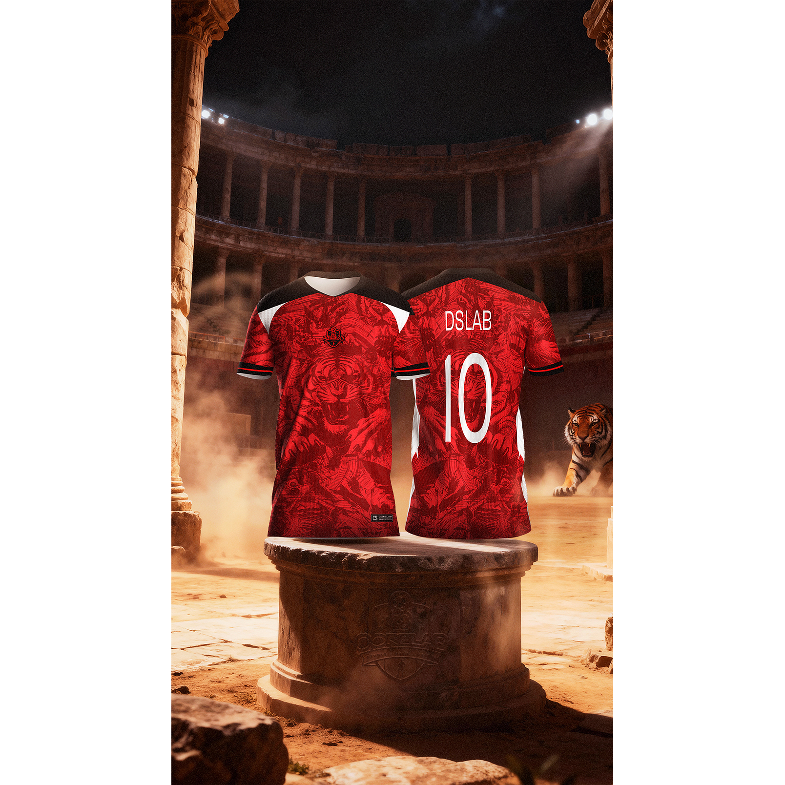 Design Exclusivo Tigre Feroz  Arquivo Vetorial  para Sublimação e Camisas 1