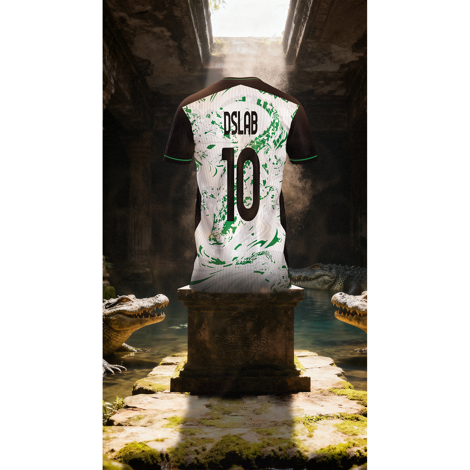 Arte Abstrata Crocodilo  Estilo Brush Stroke • Arquivo Vetorial para Sublimação e Camisas • Design Esportivo Premium 2