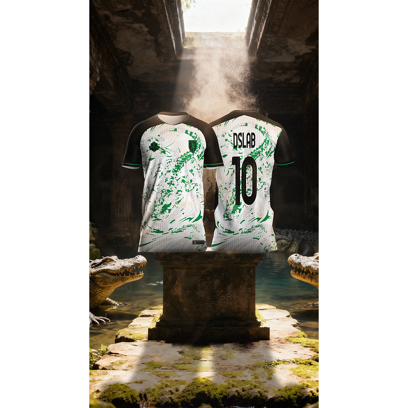 Arte Abstrata Crocodilo  Estilo Brush Stroke • Arquivo Vetorial para Sublimação e Camisas • Design Esportivo Premium 3