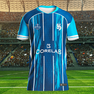 Arte Azul Esportiva com Listras Brush Stroke • Arquivo Vetorial para Sublimação e Camisas • Design Exclusivo