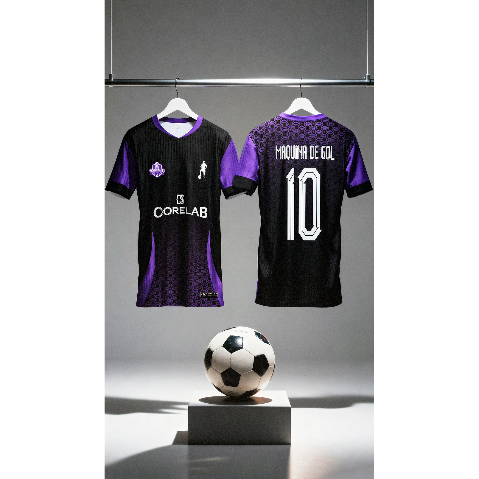 Estampa Roxa e Preta com Padrão Geométrico • Arte Vetorial para Sublimação e Camisas • Arquivo Digital Premium 5