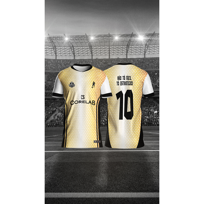 Design Dourada e Branca Geométrica Premium • Arte Vetorial Sublimação e Camisas • Design Exclusivo Moderno 5