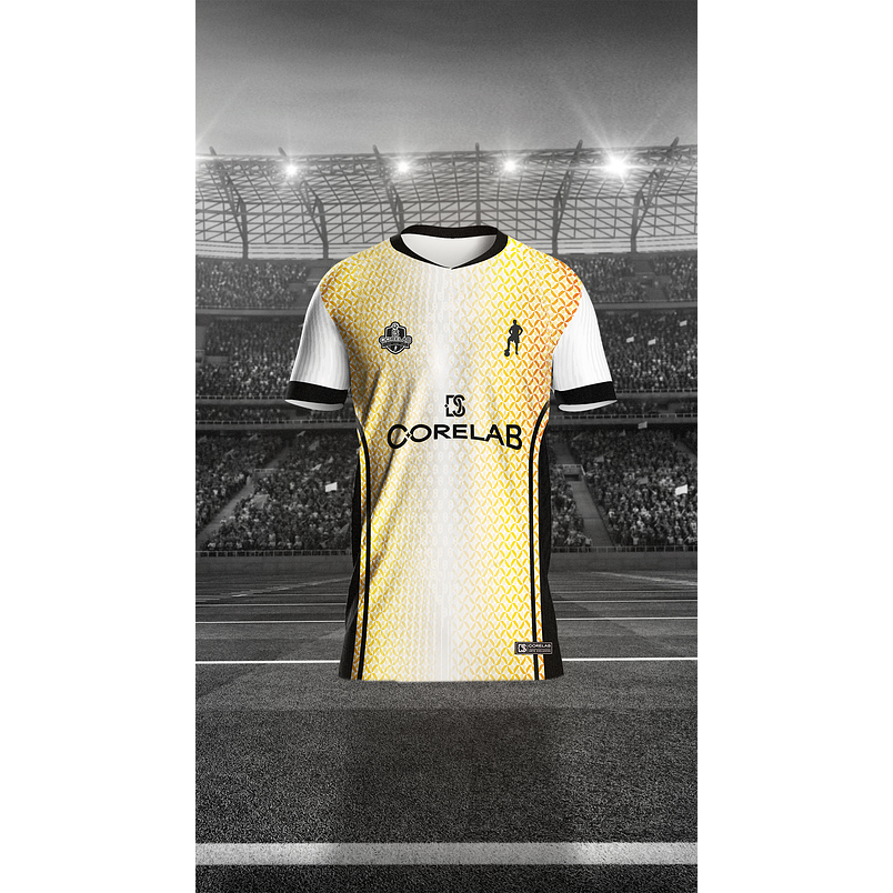 Design Dourada e Branca Geométrica Premium • Arte Vetorial Sublimação e Camisas • Design Exclusivo Moderno 1