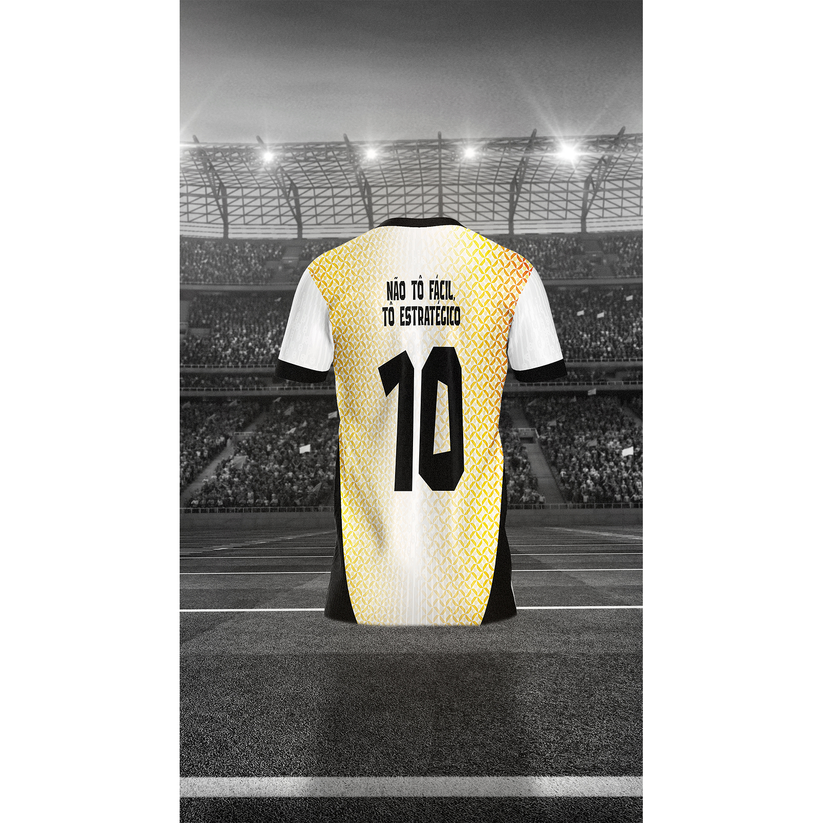 Design Dourada e Branca Geométrica Premium • Arte Vetorial Sublimação e Camisas • Design Exclusivo Moderno 2