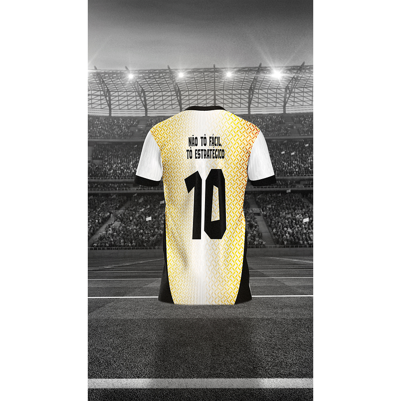 Design Dourada e Branca Geométrica Premium • Arte Vetorial Sublimação e Camisas • Design Exclusivo Moderno 2