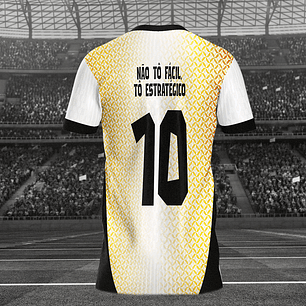 Design Dourada e Branca Geométrica Premium • Arte Vetorial Sublimação e Camisas • Design Exclusivo Moderno