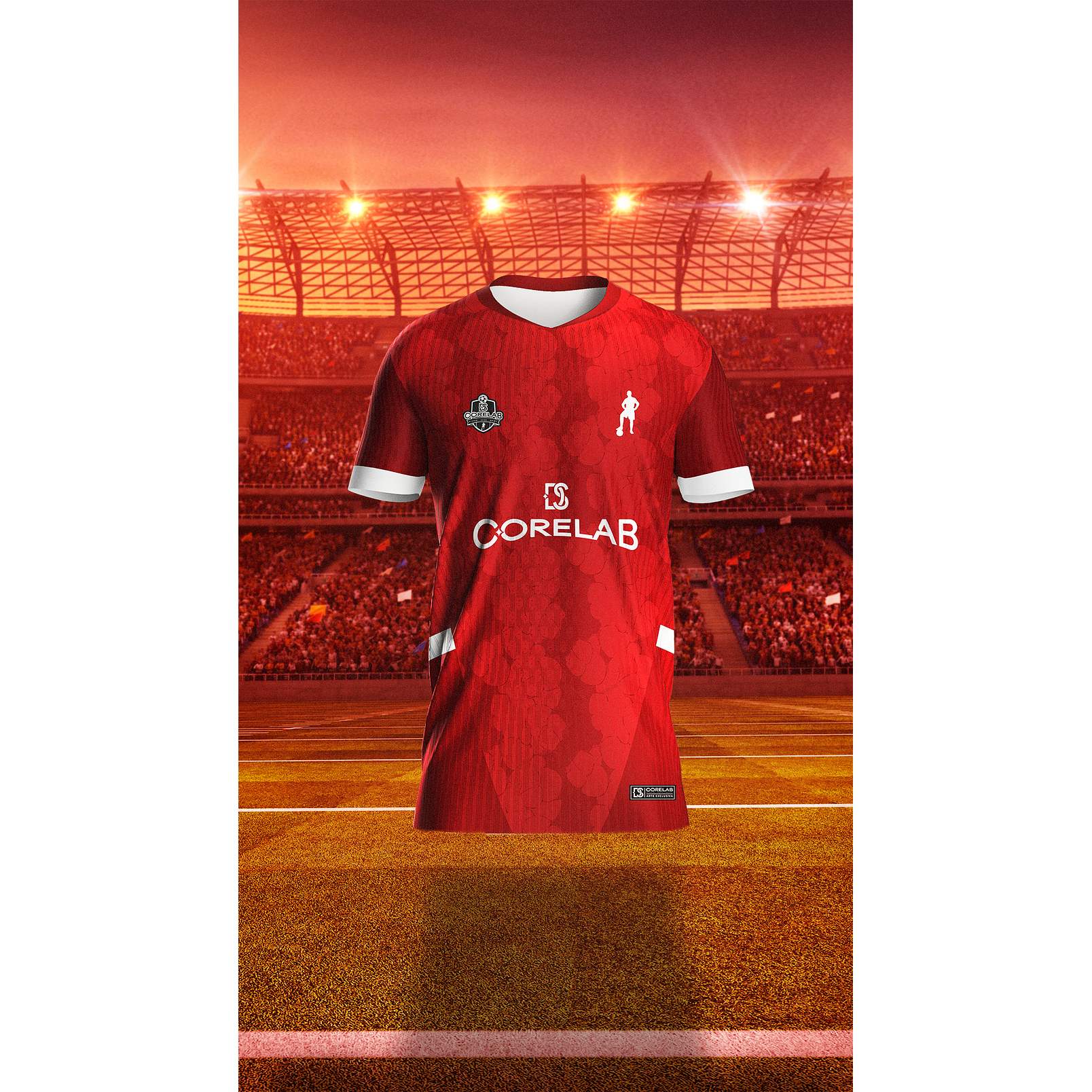 Estampa Vermelha Abstrata Esportiva • Arte Vetorial para Sublimação e Camisas • Arquivo Digital Premium 1