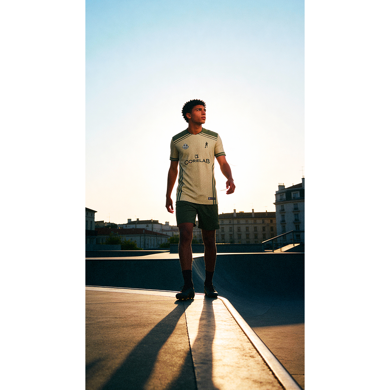 Layout Estampa Esportiva Geométrica Bege • Arte Vetorial para Interclasse e Futebol Amador • Arquivo Digital Premium 4