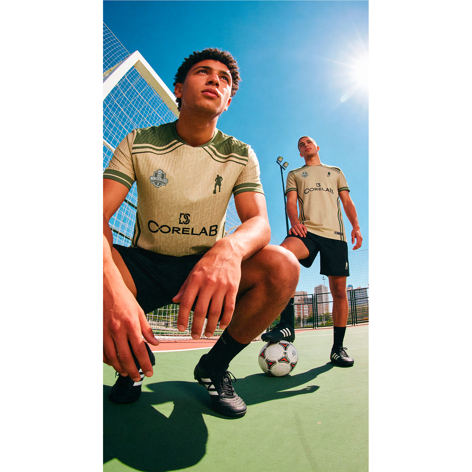 Layout Estampa Esportiva Geométrica Bege • Arte Vetorial para Interclasse e Futebol Amador • Arquivo Digital Premium 5