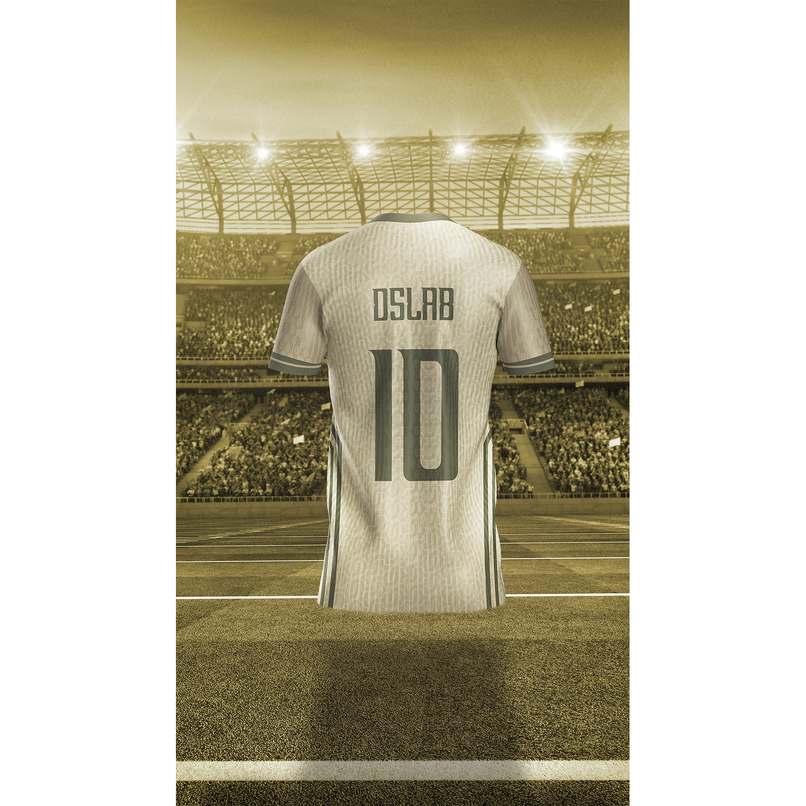 Layout Estampa Esportiva Geométrica Bege • Arte Vetorial para Interclasse e Futebol Amador • Arquivo Digital Premium 3