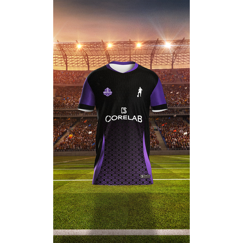 Estampa Roxa e Preta com Padrão Geométrico • Arte Vetorial para Sublimação e Camisas • Arquivo Digital Premium 1