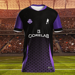 Estampa Roxa e Preta com Padrão Geométrico • Arte Vetorial para Sublimação e Camisas • Arquivo Digital Premium