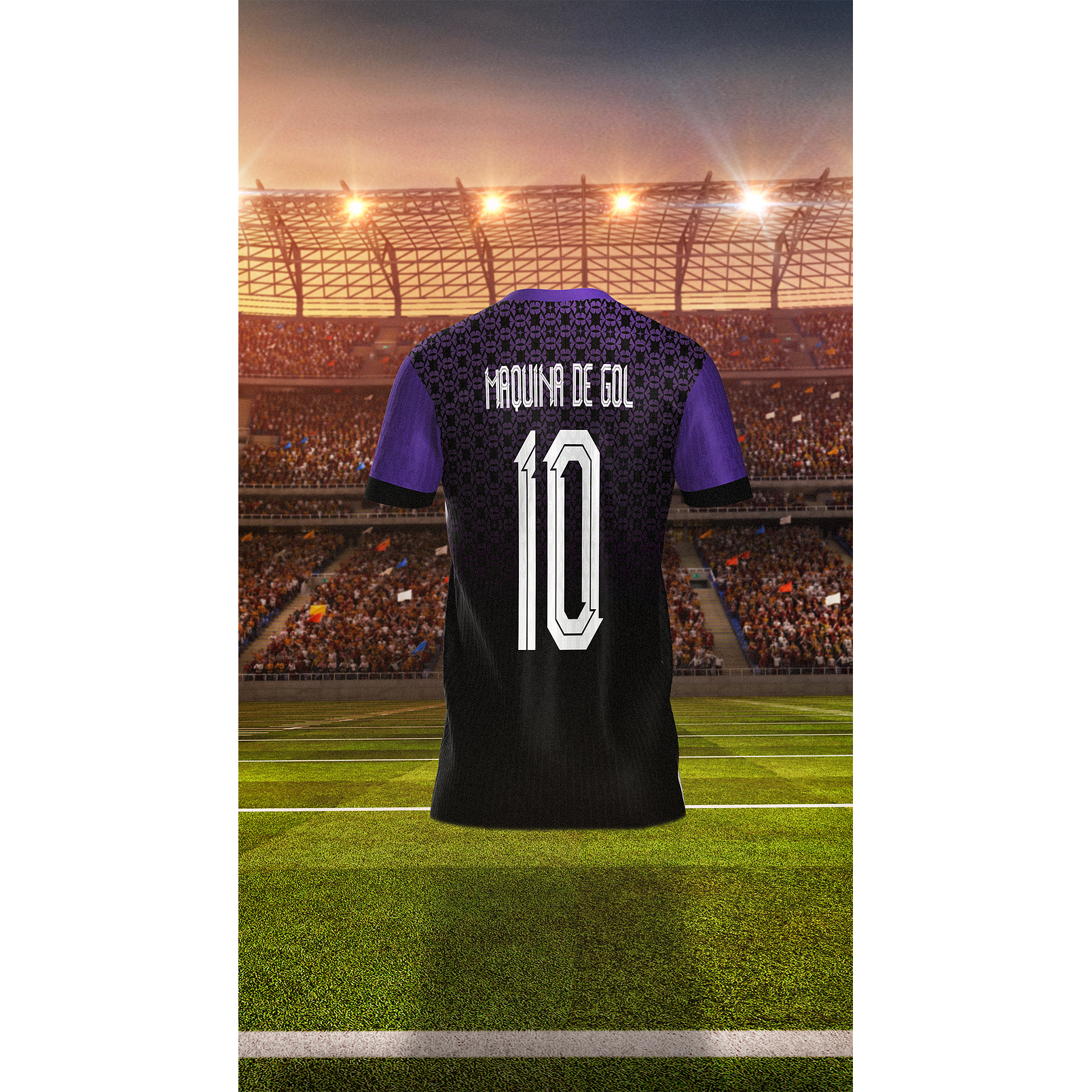 Estampa Roxa e Preta com Padrão Geométrico • Arte Vetorial para Sublimação e Camisas • Arquivo Digital Premium 2